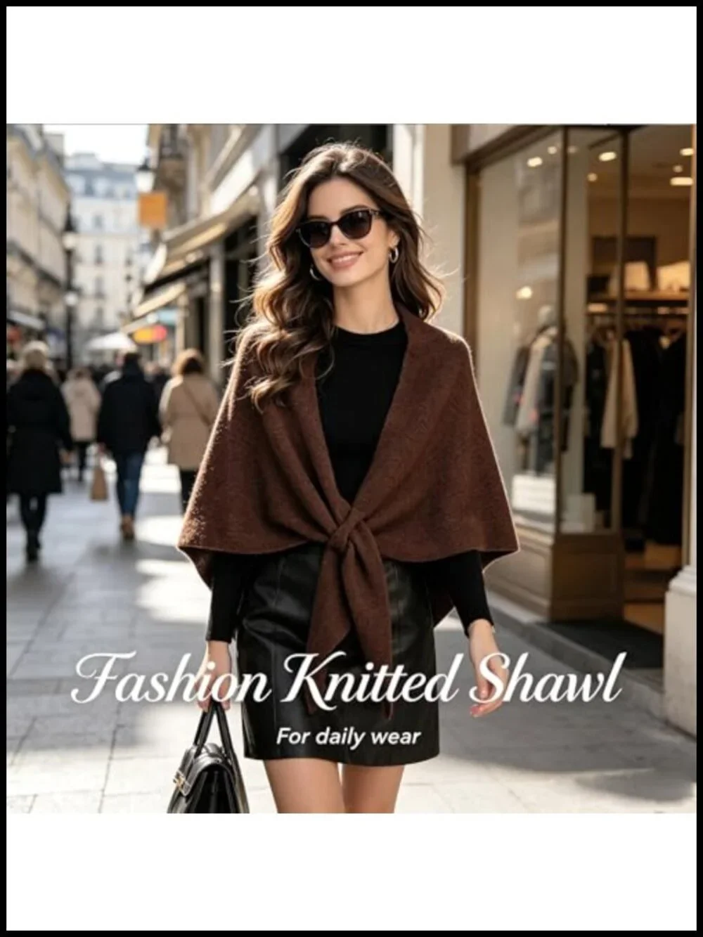 Women's Knitted Triangle Shawl Wrap Pashmina Soft Warm Shoulder Scarf Evening